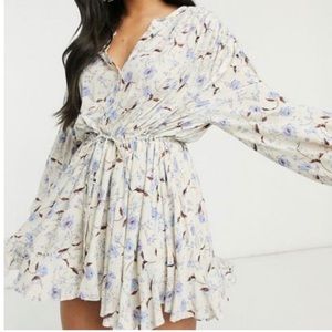 Free People Flower Fields Light Combo Mini Dress Size Small